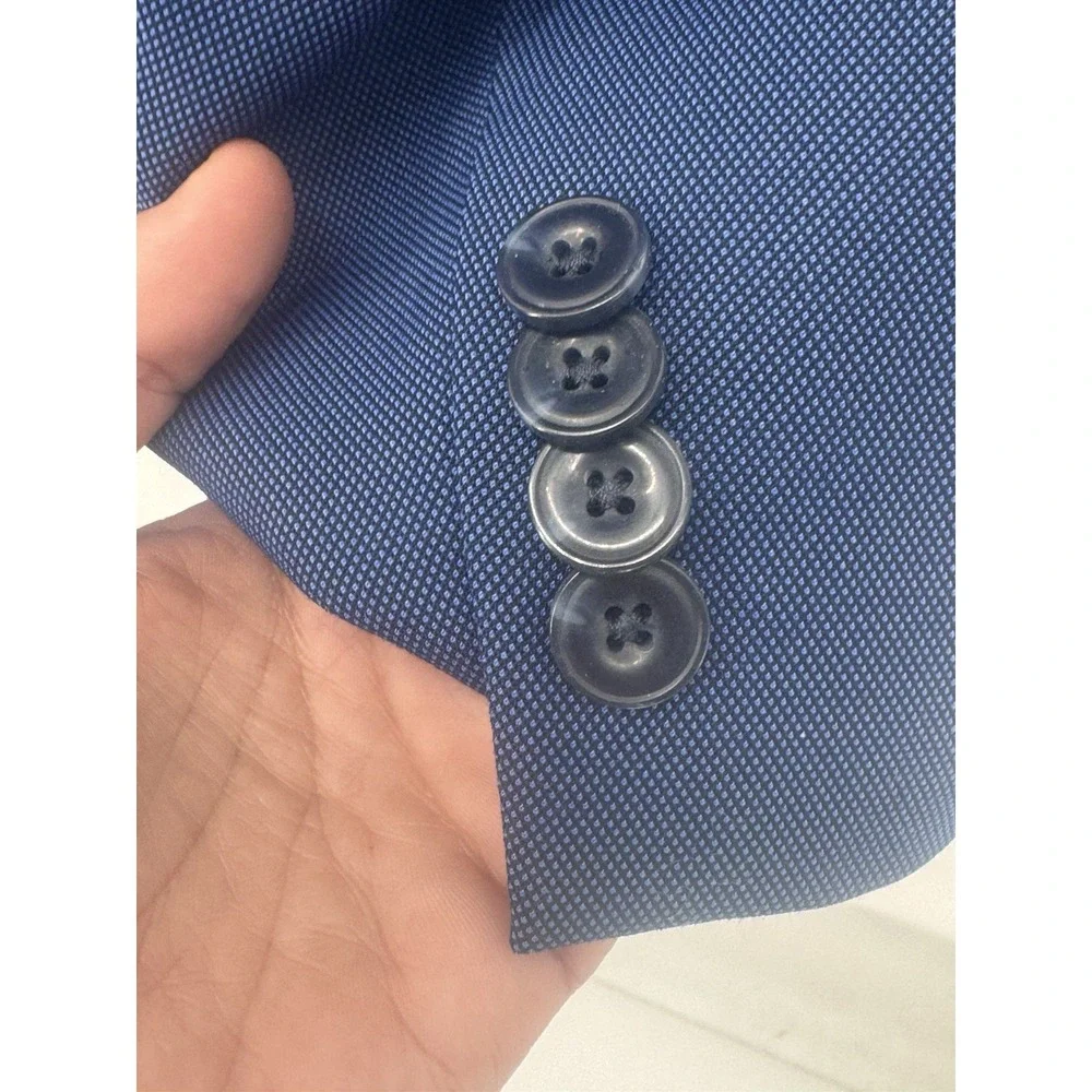 Michael Kors Blue Two Button Blazer Sport Coat Men's Size 54L Notch Lapel